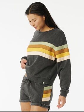 RIP CURL TRIPPIN CREW SET washed black